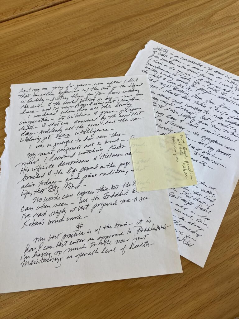 Torn pages from Keith Kumasen Abbott' 2004 notebook. Where is the rest? Eldon Mast? Terry Mast?